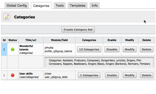 Self-Contained category sections for your Jamroom