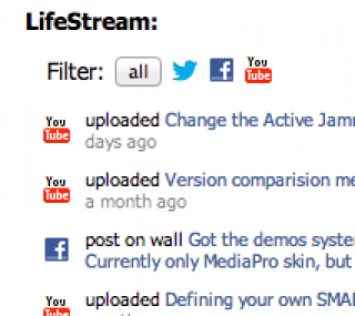 Provide lifestream filters