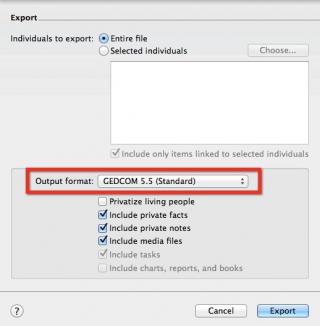 Step 2: Export your Family Tree Maker tree in GEDCOM 5.5 format