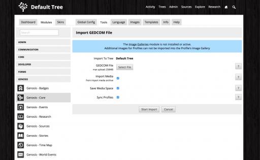 Step 3: Import your GEDCOM file into Genosis