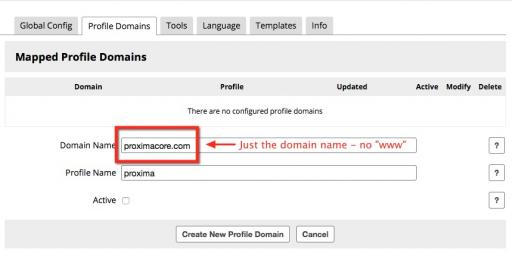 Add a Profile Domain