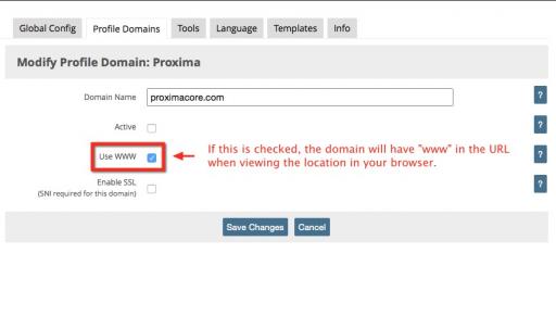 Modify the New Domain Mapping