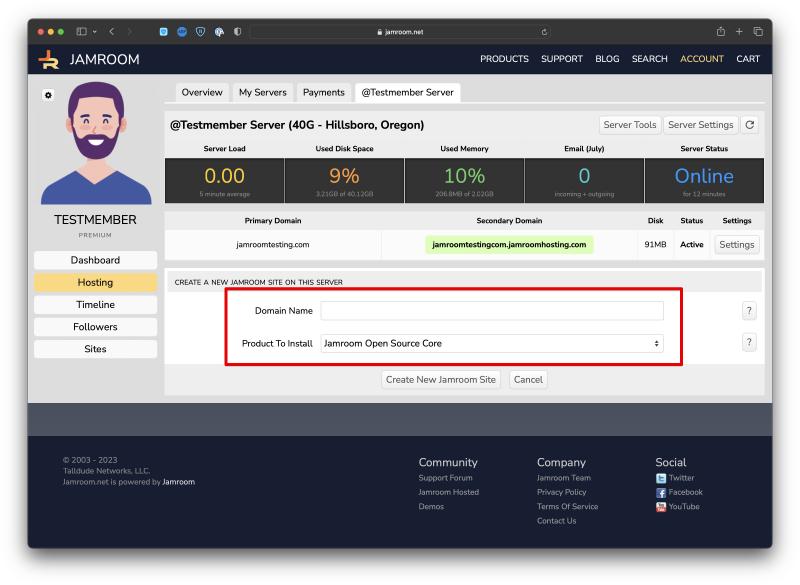 Create a new Domain