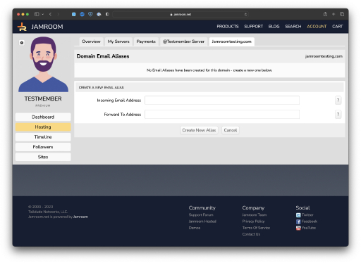 Creating a new Email Alias