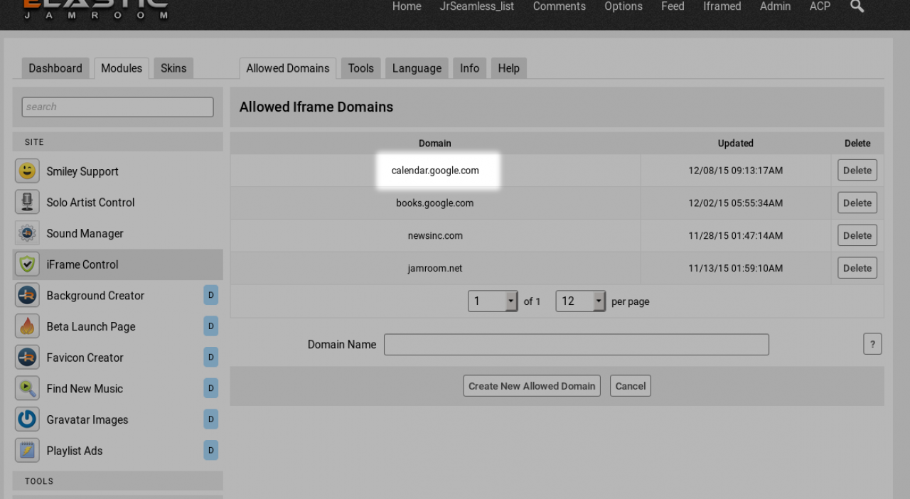 HowTo Embed An IFrame Into A Page The Jamroom Network Jamroom