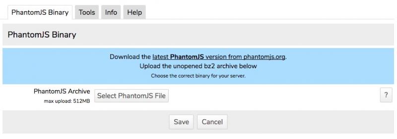 Upload PhantomJS