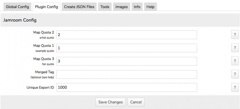 Jamroom Plugin Configuration