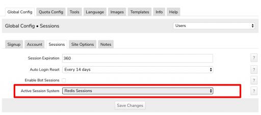 Optional - Enable Redis User Sessions